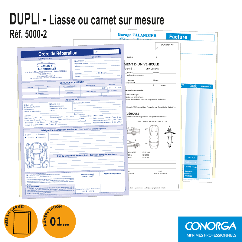 DUPLI : Liasse ou Carnet sur-mesure