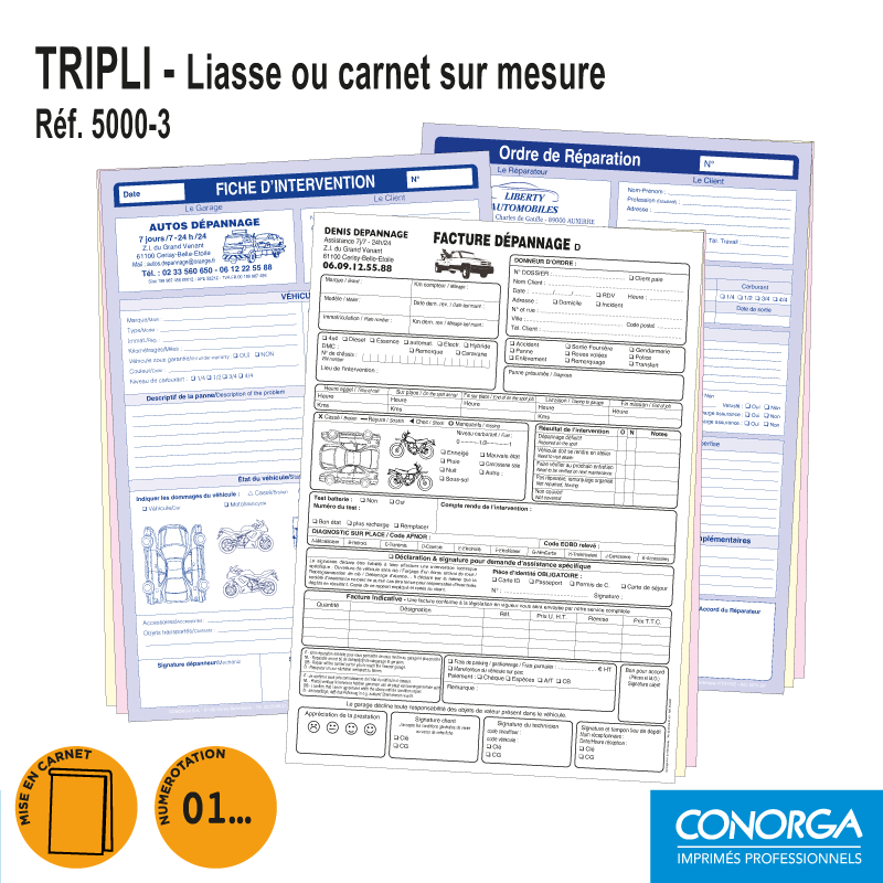 TRIPLI : Liasse ou Carnet sur-mesure