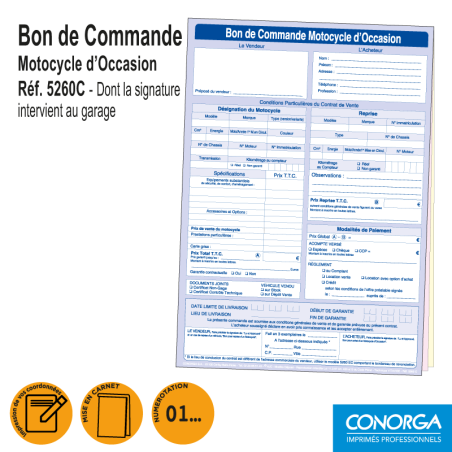 Bon de Commande V.O. - Motocycle