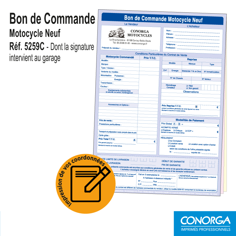 Bon de Commande V.N. - Motocycle