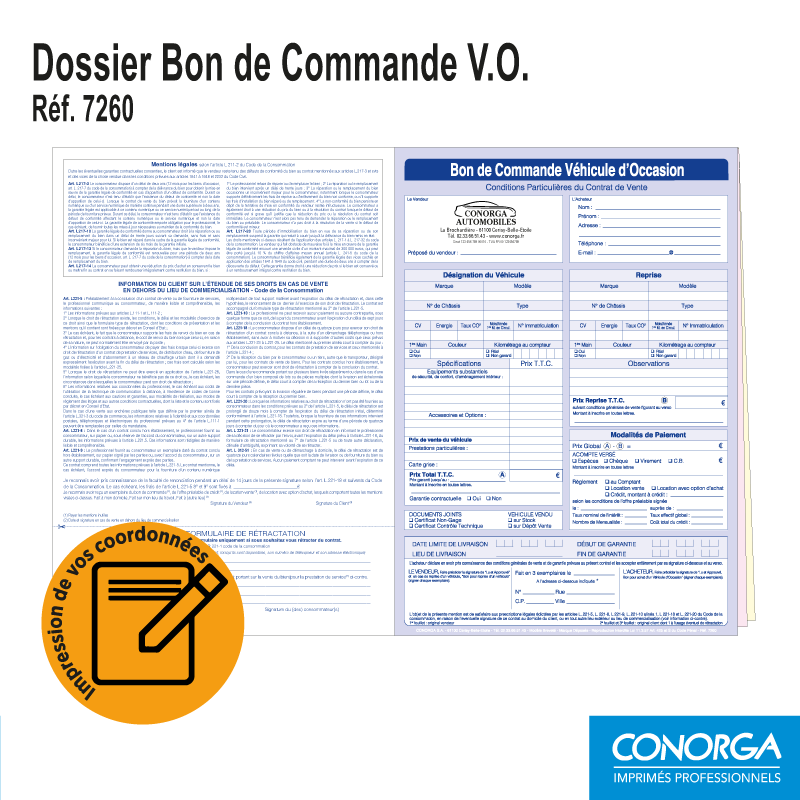 Dossier Bon de Commande V.O.