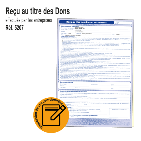 Reçu au Titre des Dons Effectués par les Entrerpises