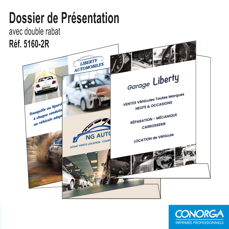 Dossier de Présentation Client à 2 Rabats Personnalisée format A4