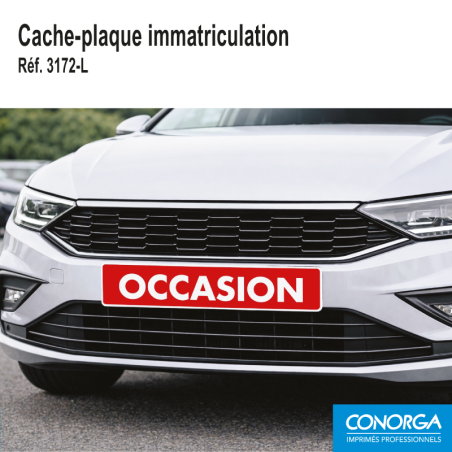 Cache Plaque d'immatriculation - OCCASION - Rouge