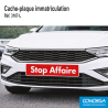 Cache Plaque d'immatriculation - STOP AFFAIRE - Rouge