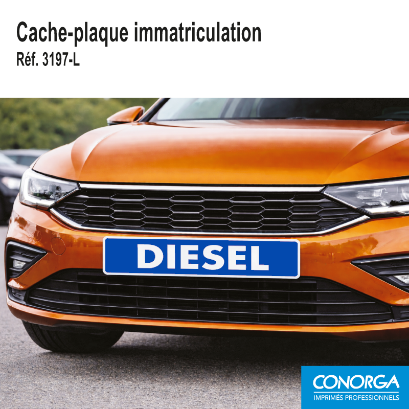 Cache Plaque d'immatriculation - DIESEL - Bleu
