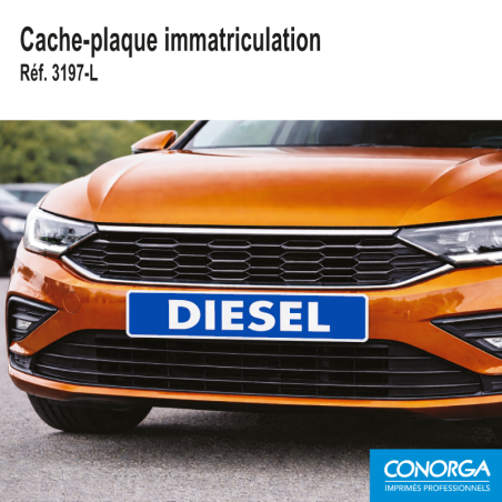 Cache Plaque d'immatriculation - DIESEL - Bleu