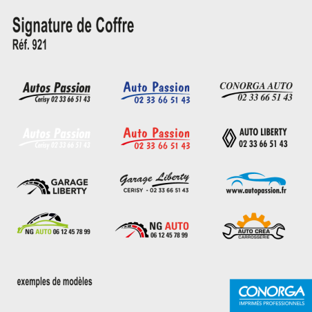 Signature de Coffre - Exemples de modèles