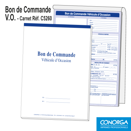 Carnet Bon de Commande VO Standard