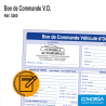 Bon de Commande V.O. Personnalisé en liasses triplicatas autocopiantes