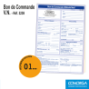 Bon de Commande V.N. Personnalisé Numéroté en liasses triplicatas autocopiantes