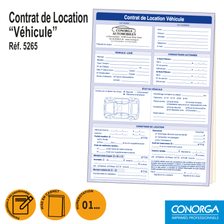 Contrat de Location Véhicule Personnalisé