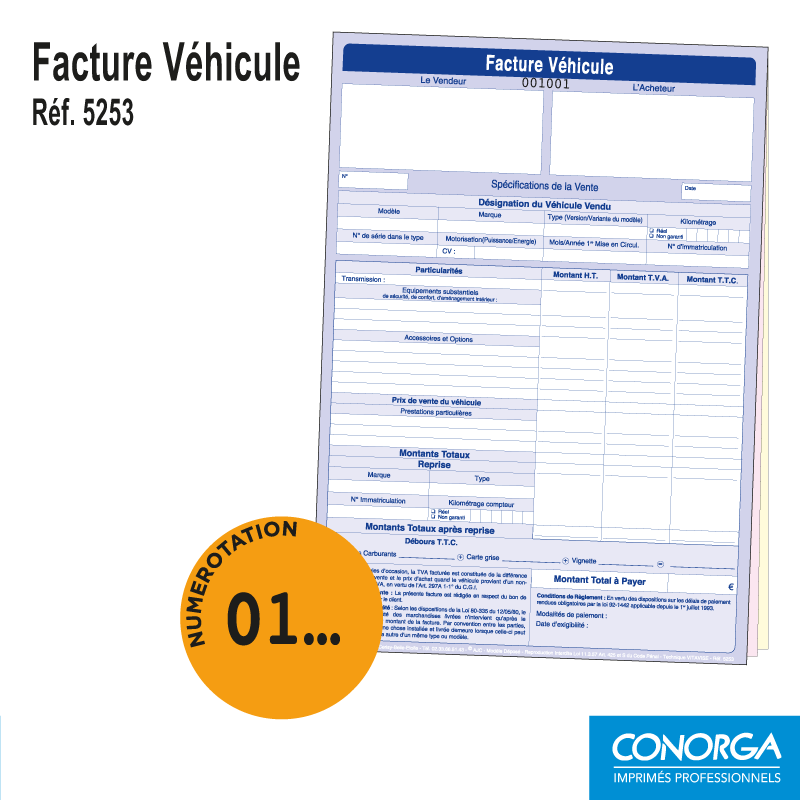 Facture Véhicule V.N. / V.O.