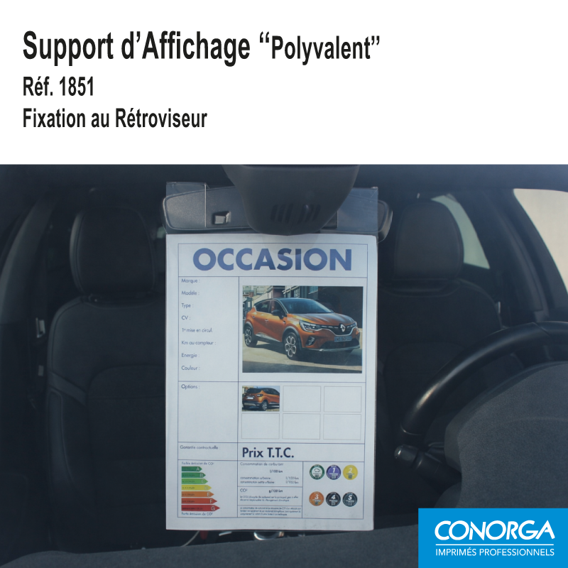 Support d'Affichage Polyvalent sur Rétroviseur