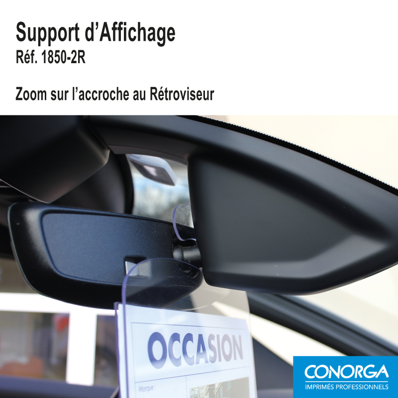Support d'Affichage Rétroviseur - Zoom sur l'accroche rétroviseur