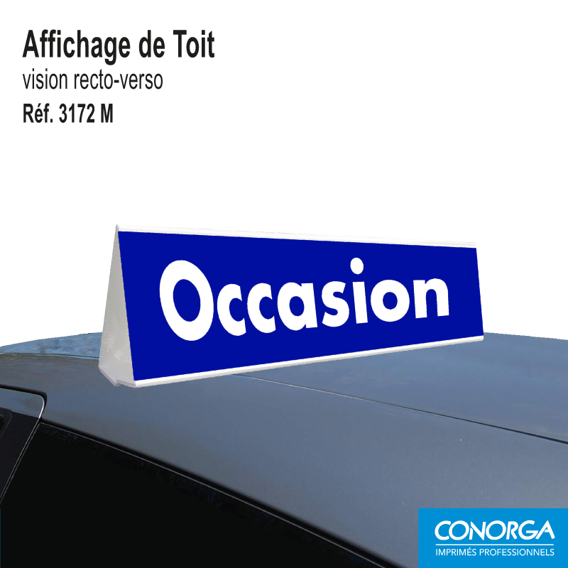 Affichage de toit magnétique - OCCASION - Bleu