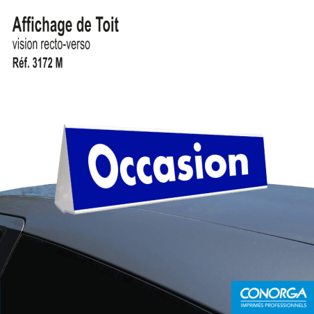 Affichage de toit magnétique - OCCASION - Bleu