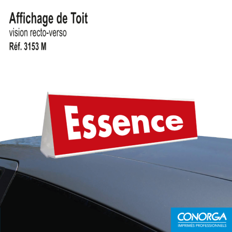 Affichage de toit magnétique - ESSENCE - Rouge