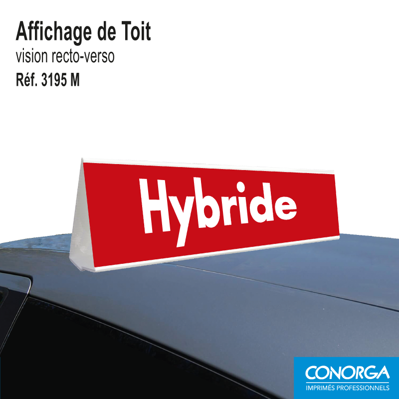 Affichage de toit magnétique - Hybride - Rouge