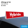 Affichage de toit magnétique - Hybride - Rouge