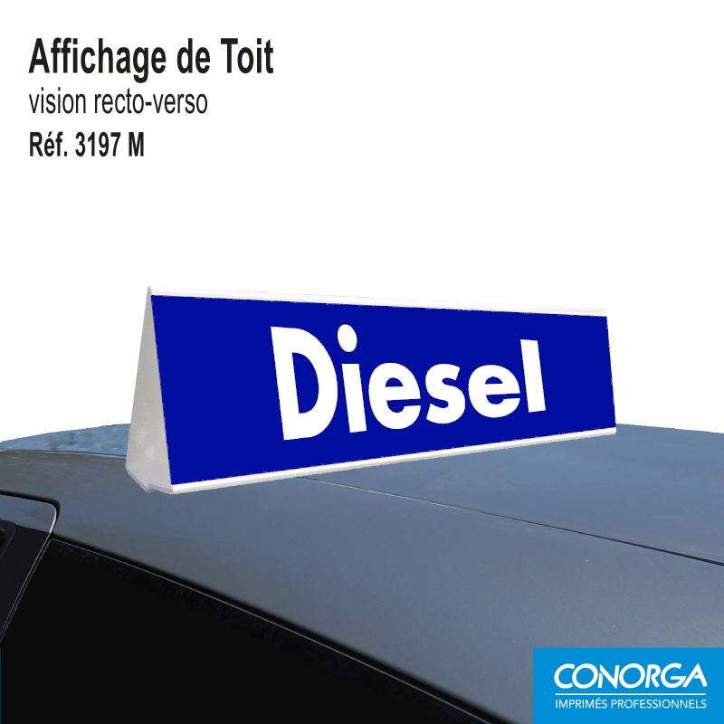 Affichage de toit magnétique - Diesel - Bleu