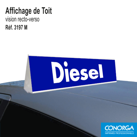 Affichage de toit magnétique - Diesel - Bleu