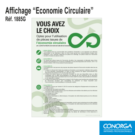 Affichage - Pièces Issues de l'Economie Circulaire - Garage