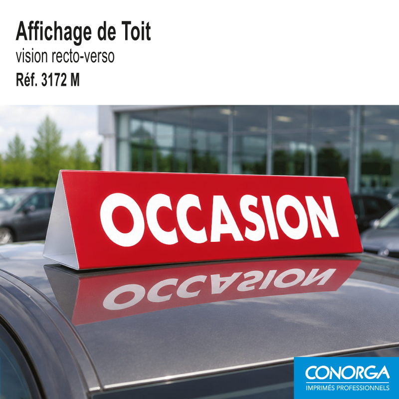 Affichage de toit magnétique - OCCASION - Rouge