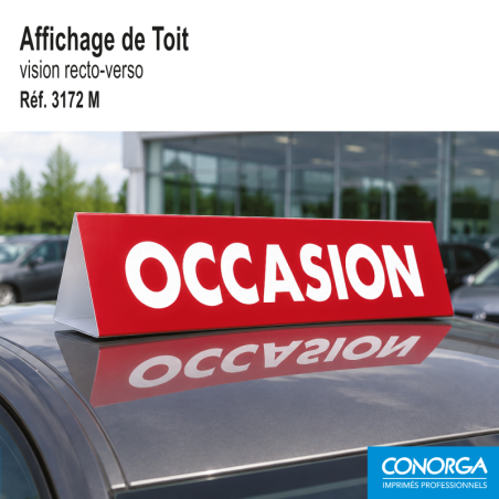 Affichage de toit magnétique - OCCASION - Rouge