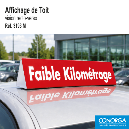 Affichage de toit magnétique - Faible Kilométrage - Rouge