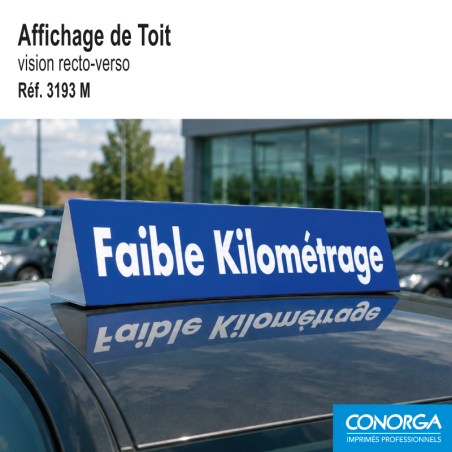 Affichage de toit magnétique - Faible Kilométrage - Bleu