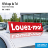 Affichage de toit magnétique - Louez-Moi - Rouge