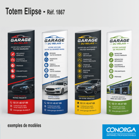Totem Carton Ellipse Personnalisé