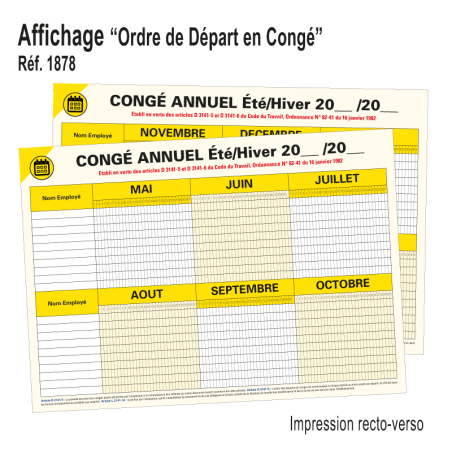 Affichage Ordre de Départ en Congé