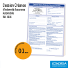 Cession de Créance d'Assurance Automobile Personnalisé Numéroté en liasses triplicatas autocopiantes