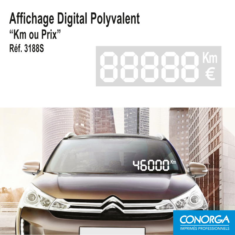 Affichage Digital Polyvalent Prix ou Km