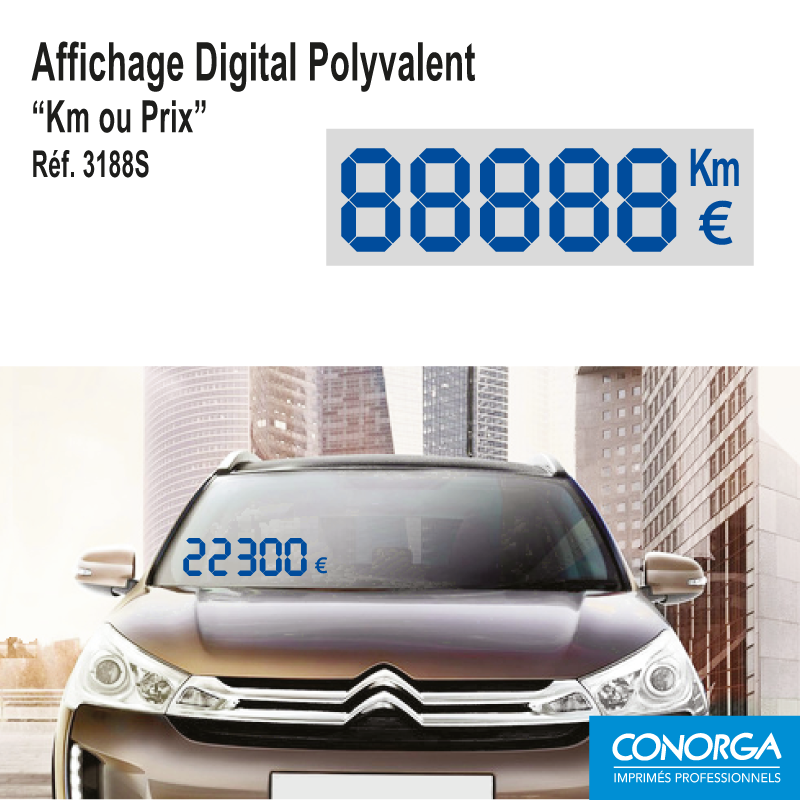 Affichage Digital Polyvalent Prix ou Km