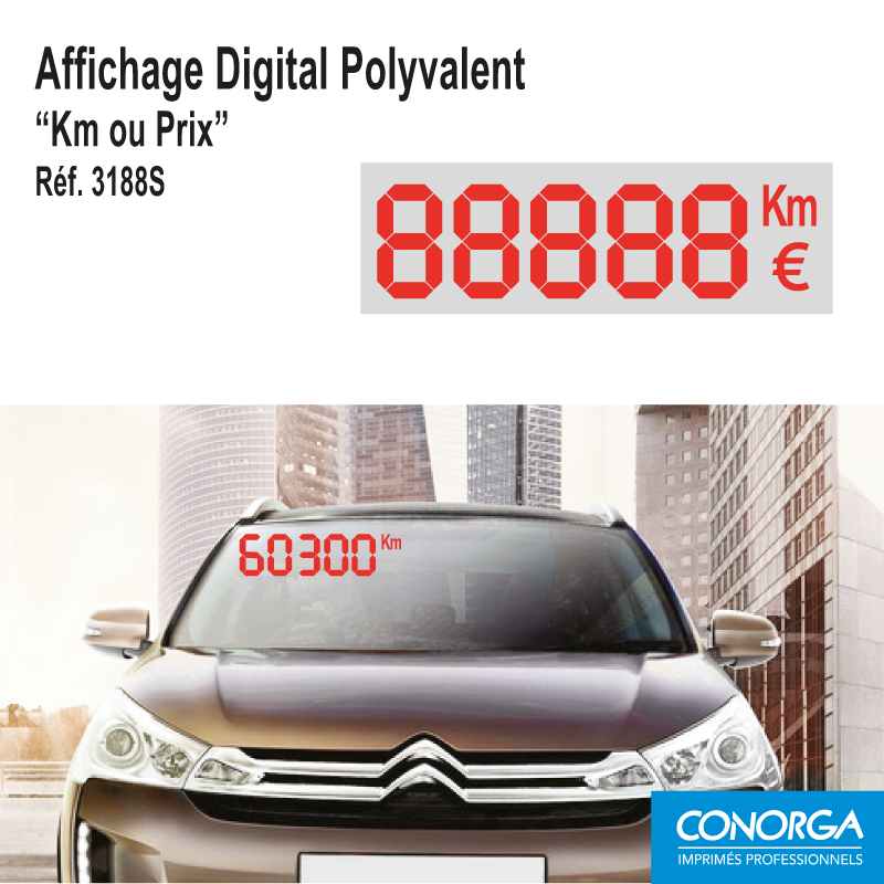 Affichage Digital Polyvalent Prix ou Km