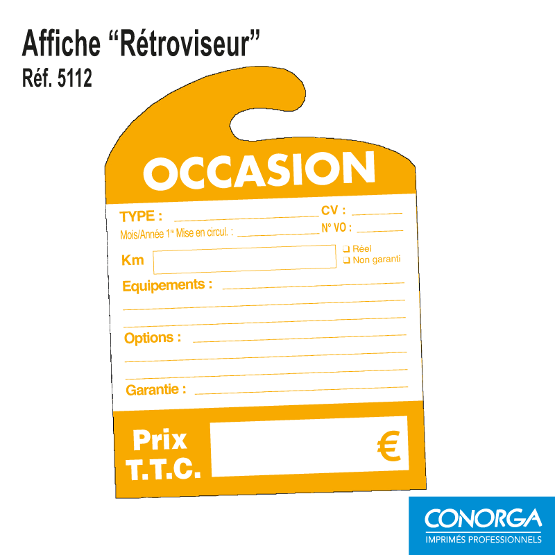 Affichage Prix Rétroviseur - Carton