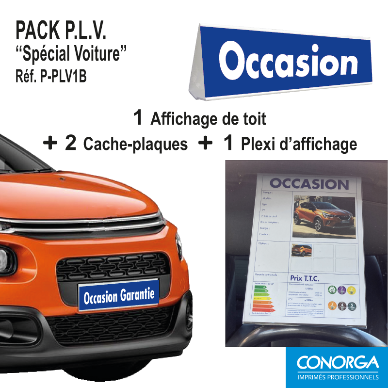 Pack PLV Bleu - Spécial Voiture