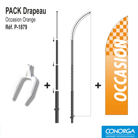 Pack Drapeau Occasion 4m