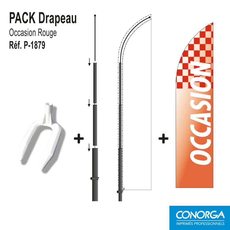 Pack Drapeau Occasion 4m