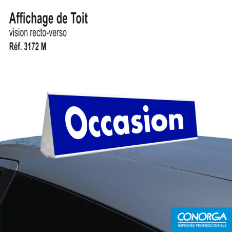 Affichage de Toit Standard - Fond Bleu