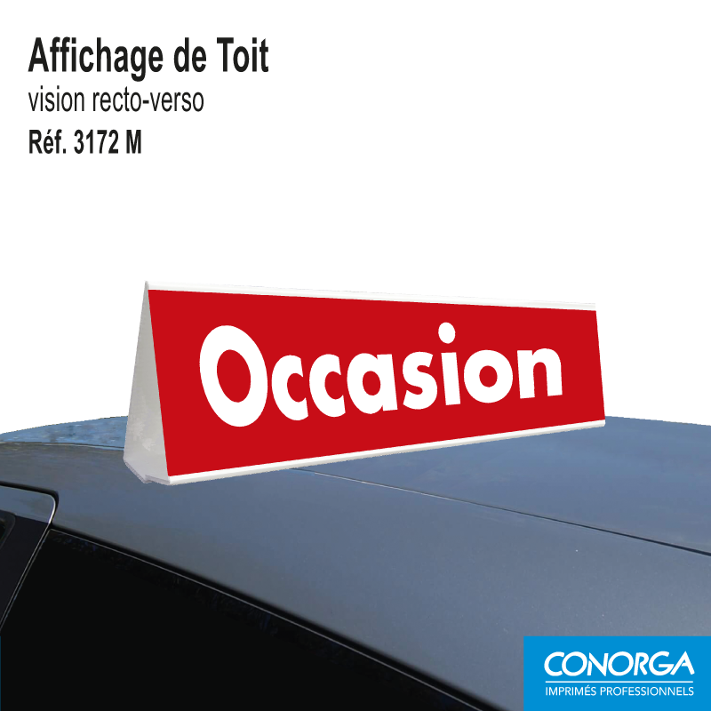 Affichage de Toit Standard - Fond Rouge