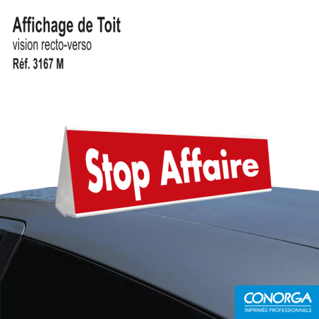 Affichage de Toit Standard - Fond Rouge