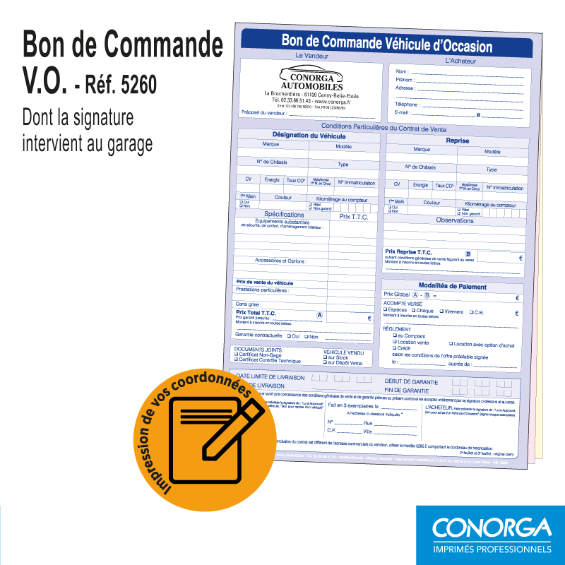 Bon de Commande V.O.