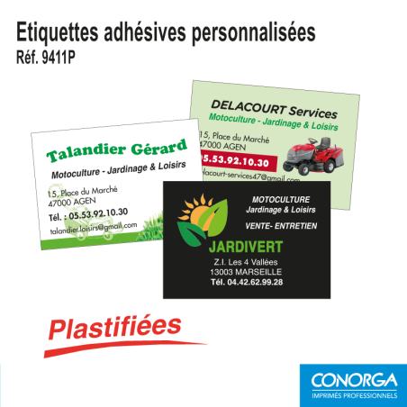 Etiquettes Adhésives Plastifiées - Lot de 250