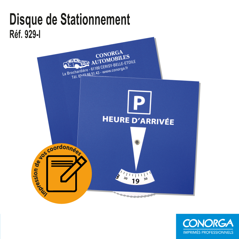 Disque de Stationnement personnalisé