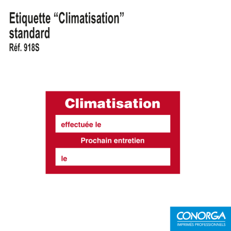 Etiquette Climatisation