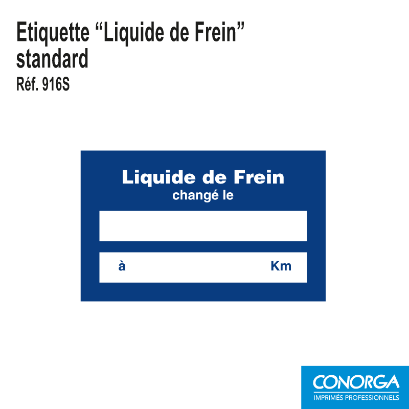 Etiquette Liquide de Frein